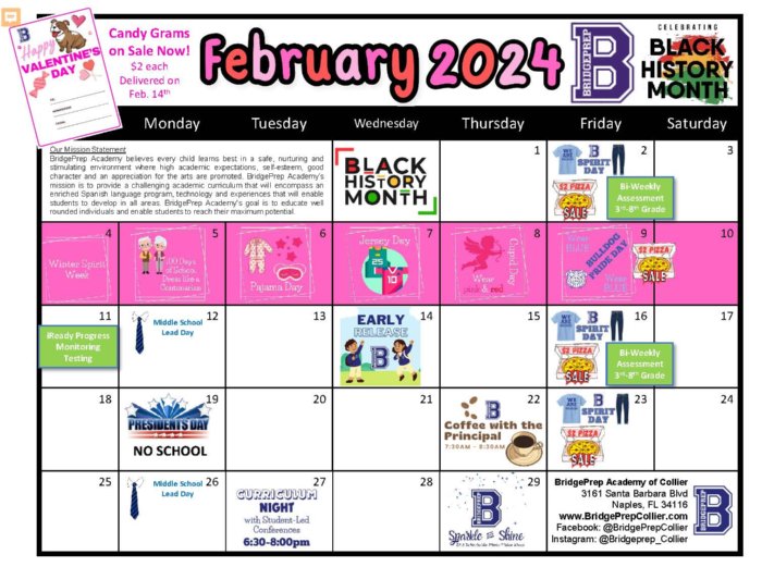 February 2024 Activities Calendar - News and Announcements -