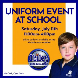 School Uniform Sale on Campus